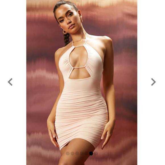 Oh Polly Keyhole Halter Mini Dress - Picture 4 of 5